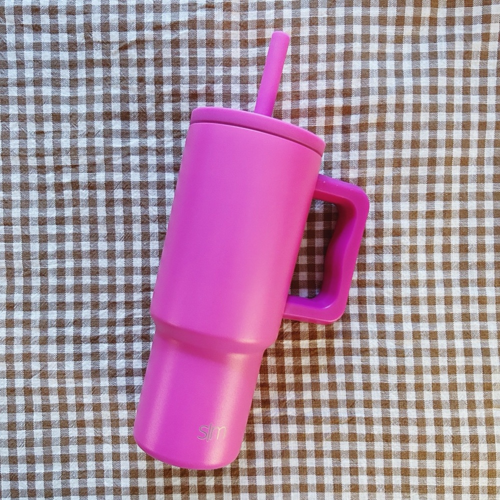 Simple Modern 24oz Pink Tumbler with Handle